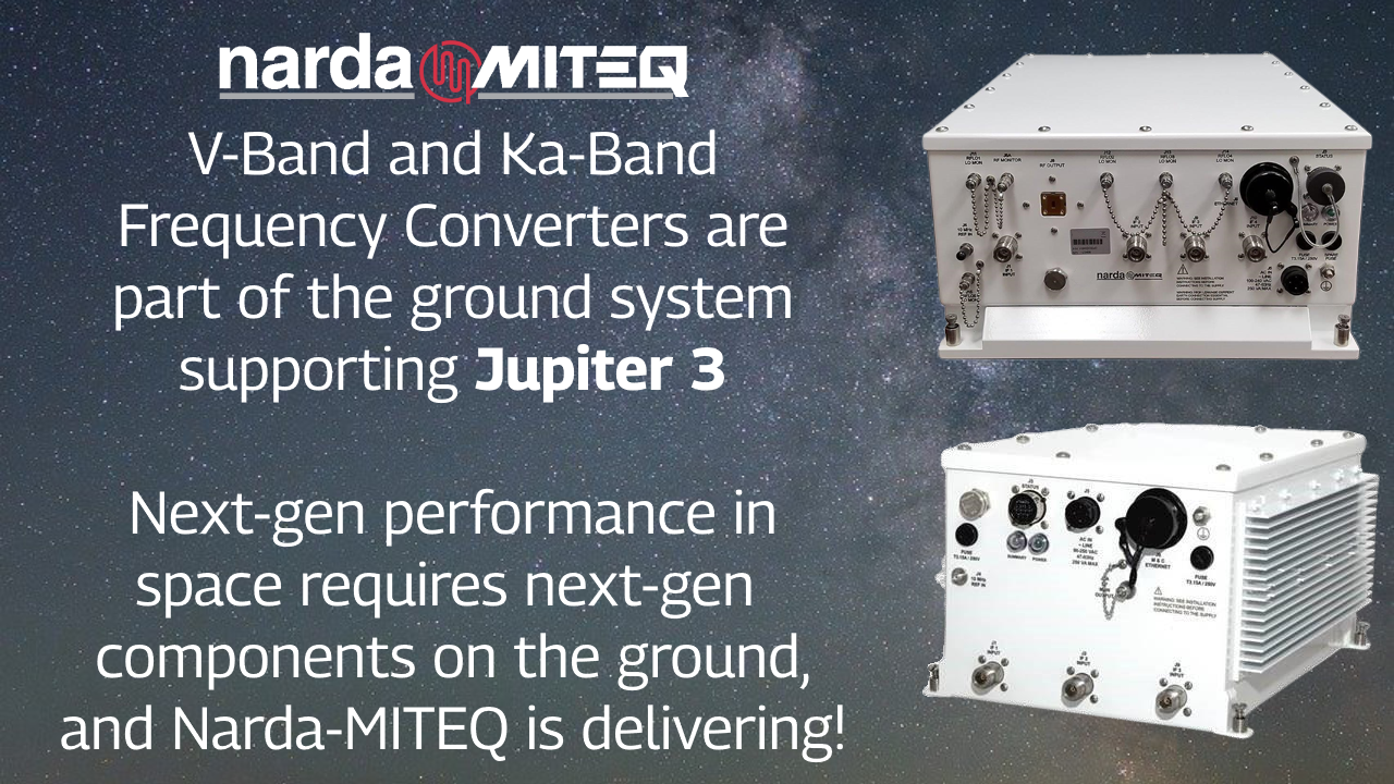 Narda-MITEQ Frequency Converters Support Jupiter 3 Mission