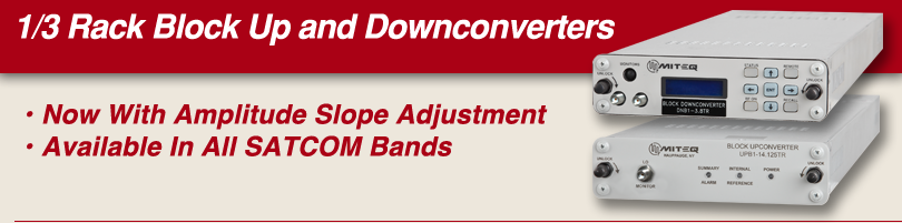 Product Highlight: 1/3 Rack Block Up and Downconverters Now with Internal Amplitude Slope Adjustment
